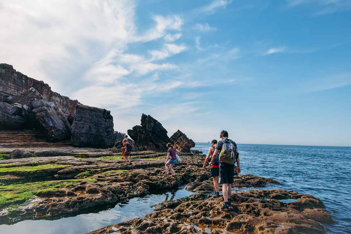 Klettern mit Kindern im Kletterkurs am Meer