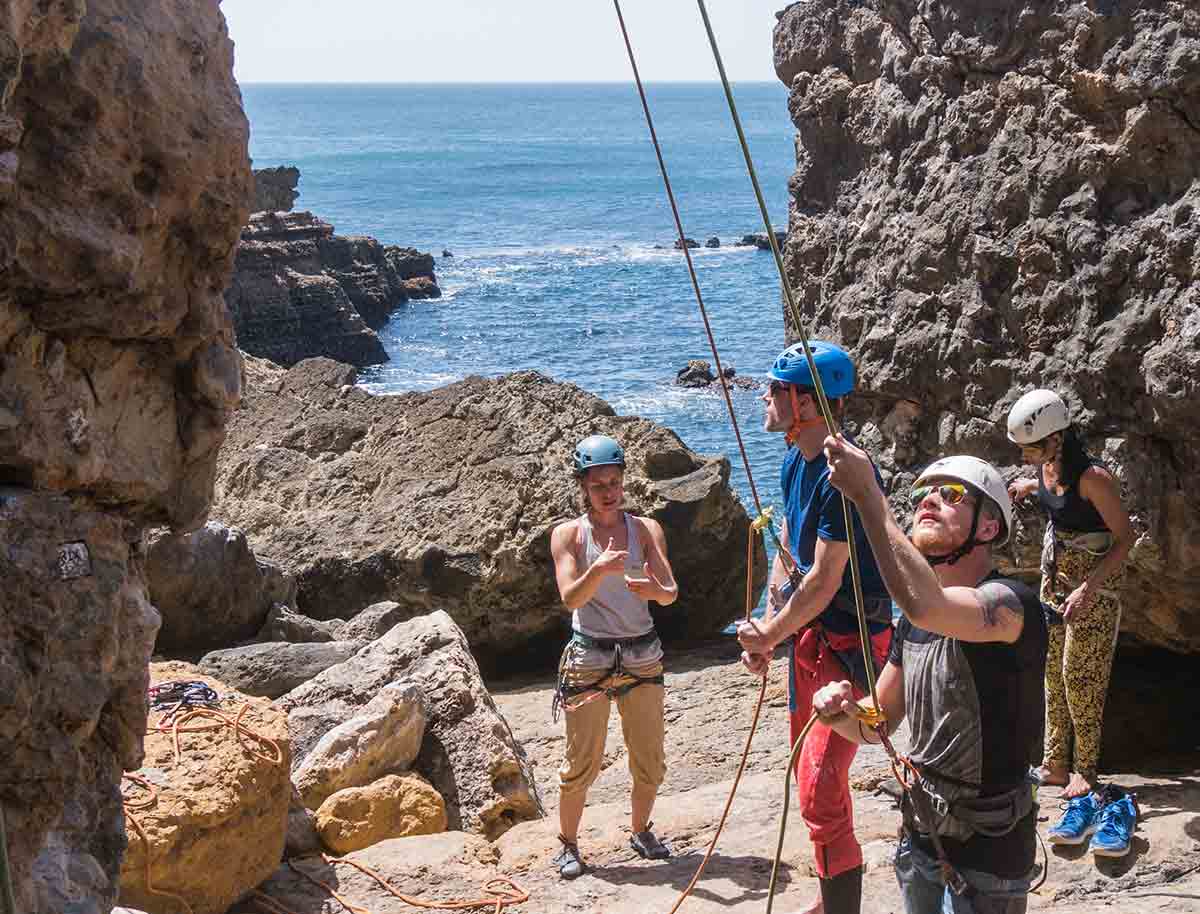 Kletterkurs am Meer in Portugal