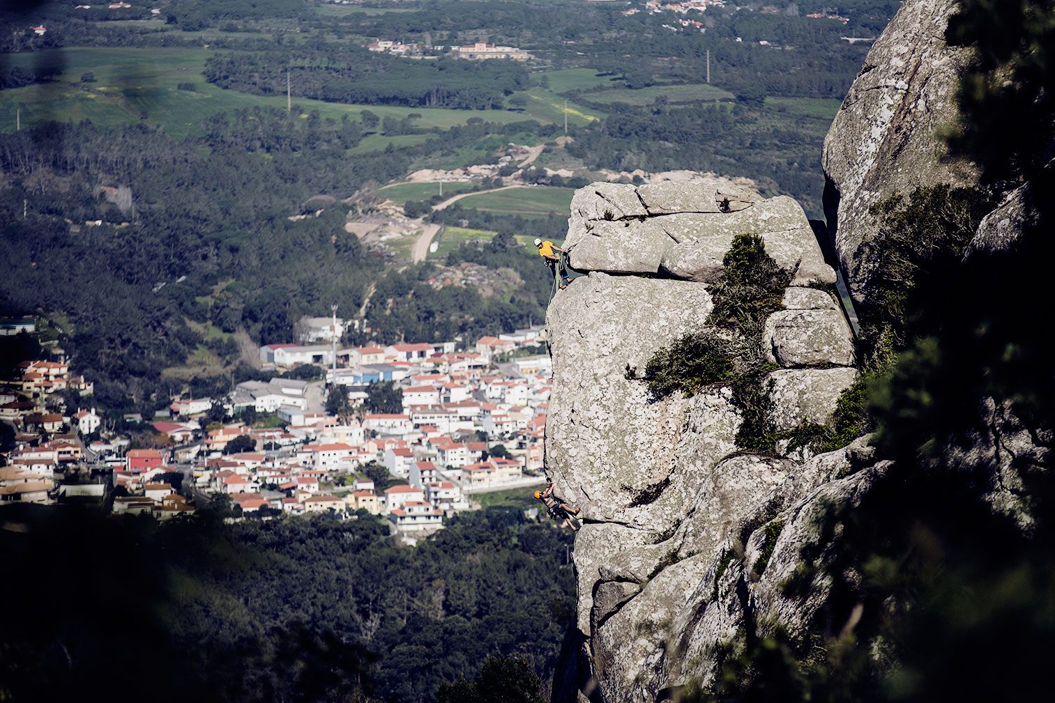 Climbing course in the mountains in Portugal