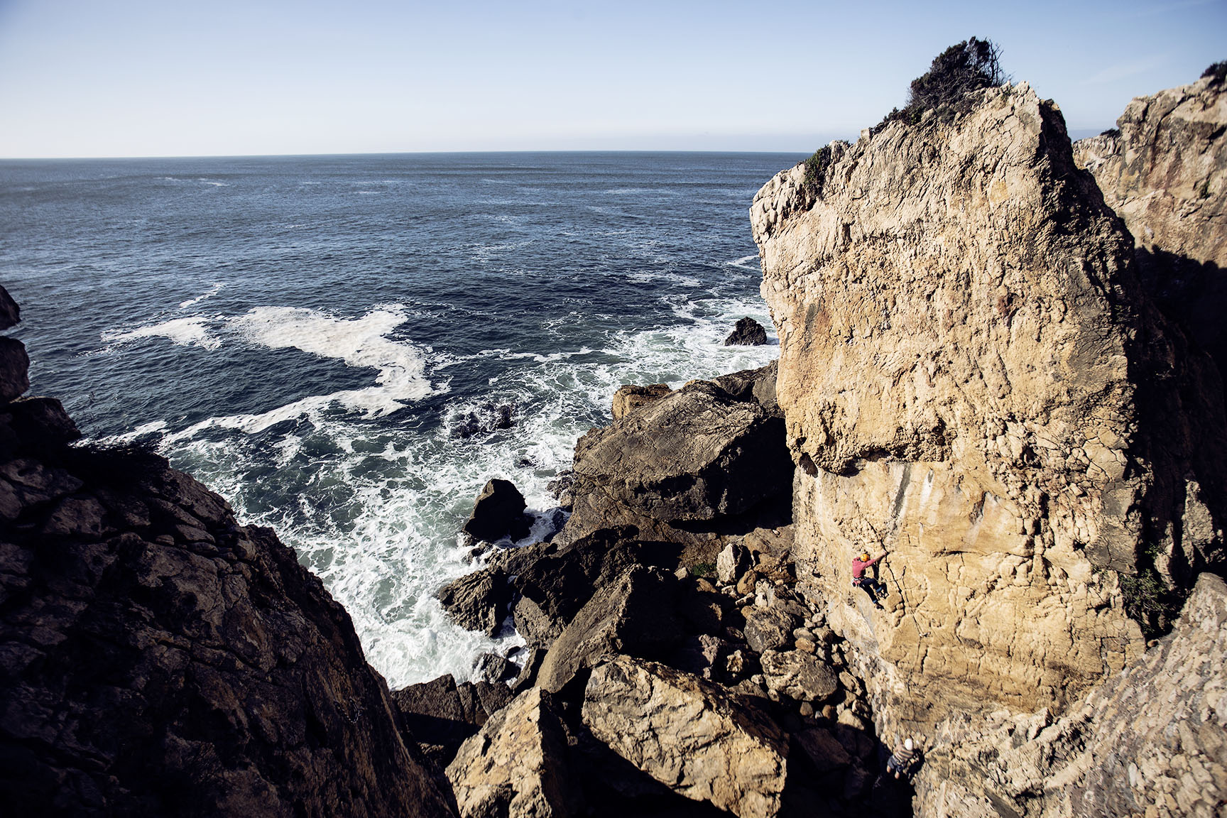 Climbing course with ocean view