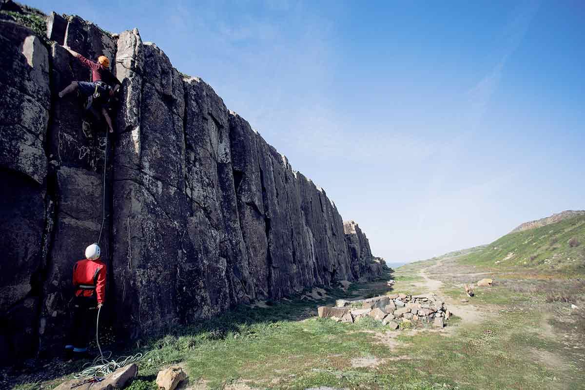 Climbing course in Magoito in Portugal