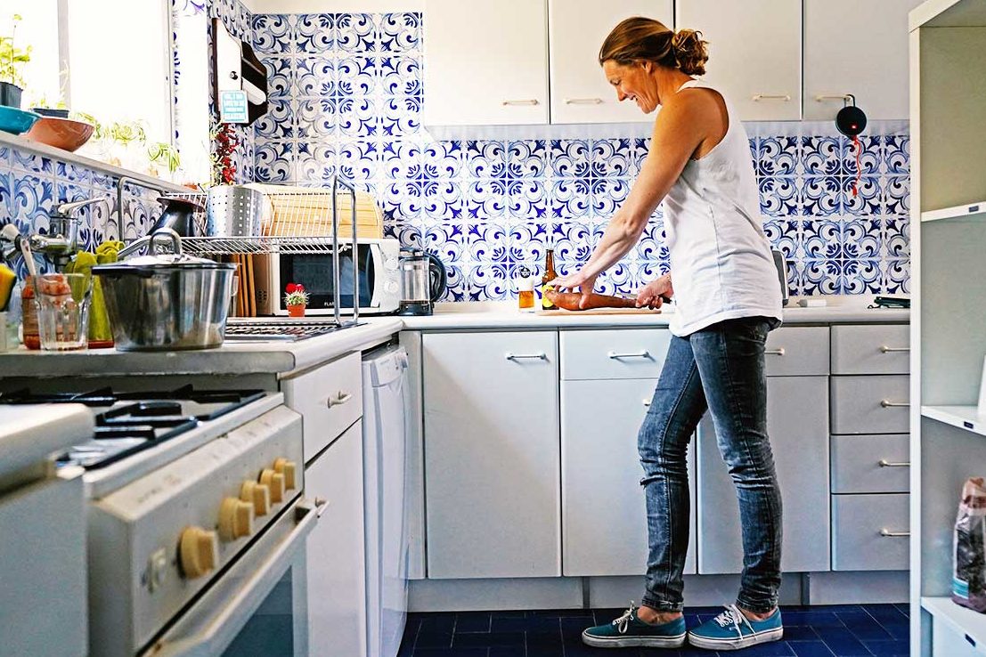 Full equipped kitchen at SaltyWay Surfcamp in Portugal